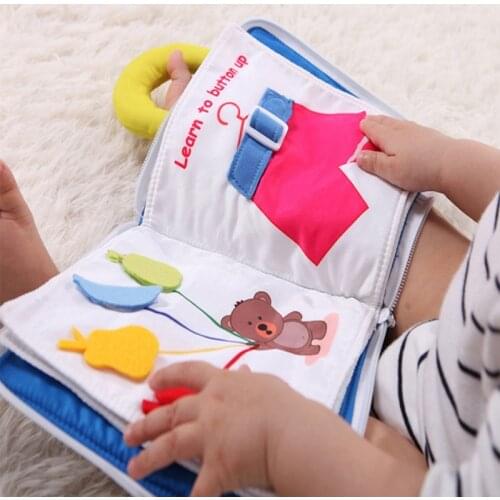 Soft Books Infant Early Cognitive Development My Quiet Books Baby Goodnight Educational Unfolding Cloth Book Activity Book