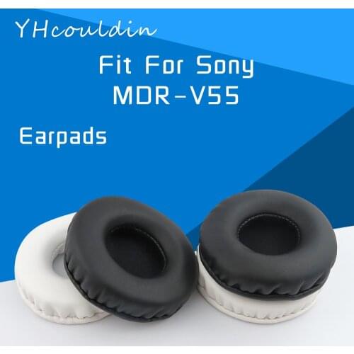 YHcouldin Earpads For Sony MDR V55 MDR-V55 Headphone Accessaries Replacement Wrinkled Leather