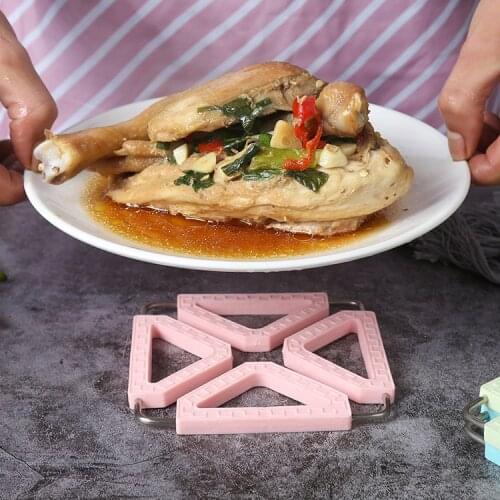 New Creative Hollow Insulation Pad High Temperature Resistant Anti-Scald Non-Slip Pots And Bowls Silicone Placemats