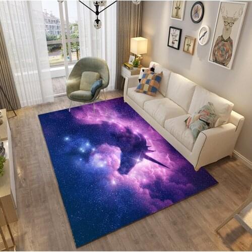 New Unicorn 3D Printed Carpets For Living Room Bedroom Area Rugs Kids Room play Crawl Mat Soft Flannel Cartoon Child Game Carpet