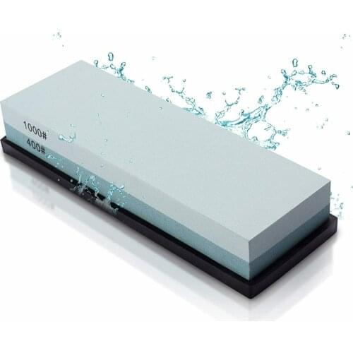 Whetstone Knife Sharpening Stone 2 Sided Grit 400/1000 Kitchen Knife Sharpener