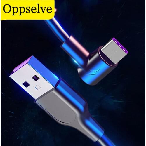 Oppselve 5A USB Type C Cable 1m 2m 3m Fast Charging Type-C for Huawei P30 P20 Mate 20 Pro Phone Supercharge QC3.0 USBC Cabo