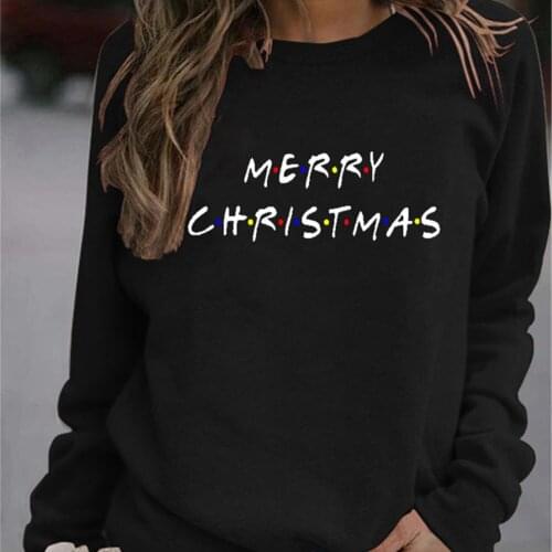 Antumn Hoddies Pullover Women Hoddies With Letter Alphabet Printing Long Sleeves O Neck Streetwear Chirstmas New Years Hoodies
