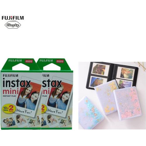 Fujifilm instax mini 8 Film mini 9 7s 50 90 Instant Camera paper film + 3"Photo Album Organizer Film 64 Pockets Photo Film Album