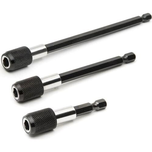 1/4‘’ 60/100/150mm Hex Shank Bit Extension Screw Electric Drill Tip Drill Screw Tool Bit Holder Quick Release Conversion Post