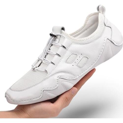 Comfortable Men Casual Shoes Loafers Man Shoes Quality Cow Suede Leather Shoes Male Flats Fashion Driving Shoes Mens Sneakers