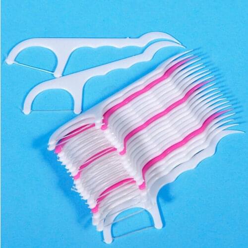 25Pcs/set Dental Floss Interdental Brush Teeth Stick Toothpicks Tooth Thread Floss Pick Plastic Tooth Picks Oral Hygiene Care