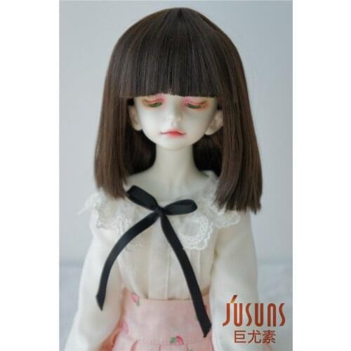 JD317 1/4 Synthetic Mohair BJD Wigs 7-8inch MSD Middle Length Straight Bobo Pricess Hair Doll Wig