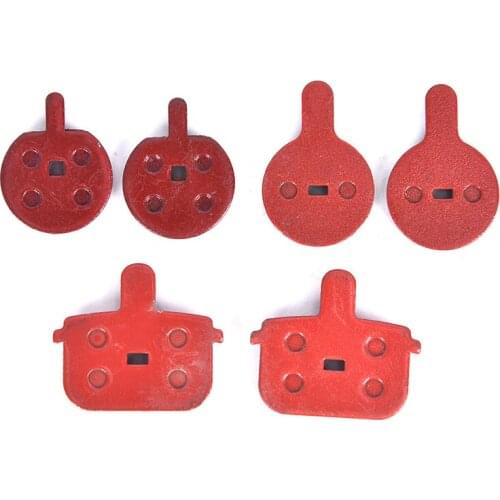 1Pair MTB Mountain Bike Cycling Red Copper Fiber Metal Disc Brake Pads for Bicycle Parts Accessories