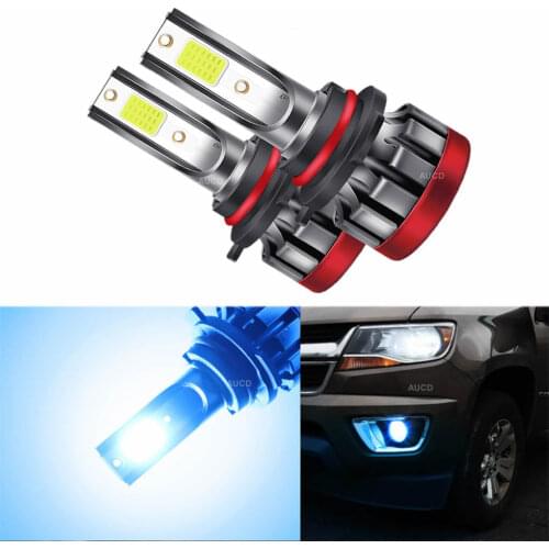 2PCS 9006 HB4 Auto Cars Ice Blue Bulbs Headlight 60W/Pair 6000LM LED COB DRL Fog Lamp Car Driving Off Road Bulb Lights Headlamps