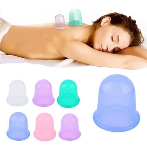 2020 New Silica Gel Cupping Anti Cellulite Suction Cup Vacuum Cup Body Back Leg Shoulder Waist Neck Health Care Cupping Therapy