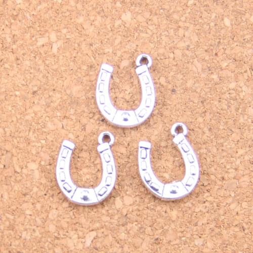 28pcs Charms lucky horseshoe horse 15x12mm Antique Pendants,Vintage Tibetan Silver Jewelry,DIY for bracelet necklace