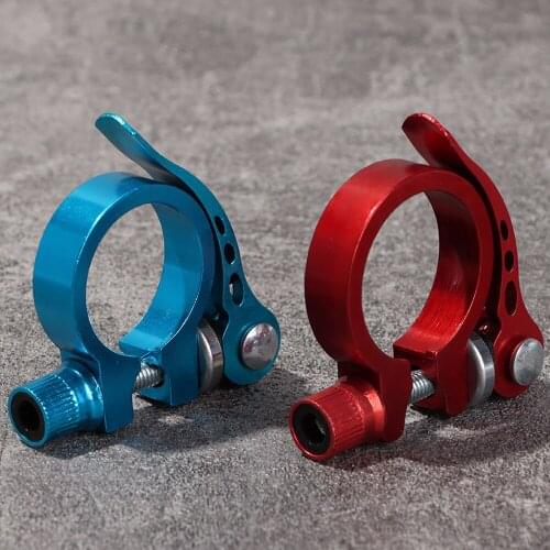 31.8mm /34.9mm Light Alloy Bike Seat Post Clamp Mountain Bike Seat Post Saddle Parts Bolt Quick Release Cycling Bike Accessories