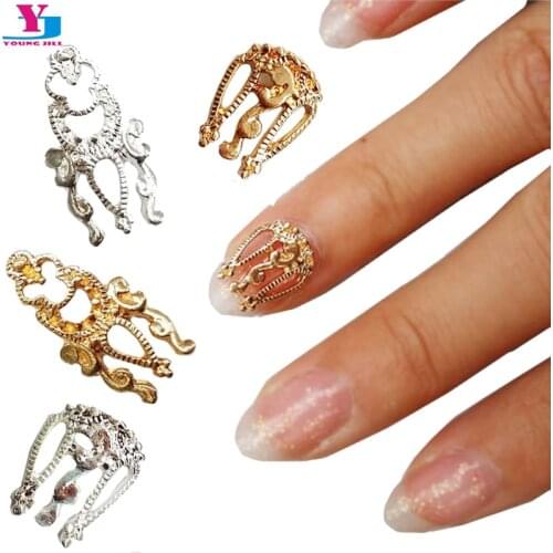 50pcs Nail Art Decoration Fashion 3D Nail Glitter For Gel Nail Polish French Faux Ongles Charms Manicure Accessories Girls Dress