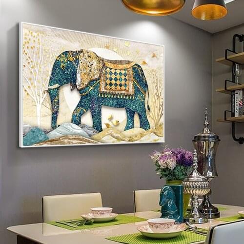 5d Diamond Painting Restaurant European Elephant Sticker Diamond Cross Stitch Living Room Full Diamond Embroidery Mosaic Gift