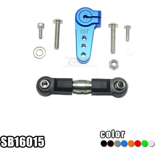 ALUMINUM SERVO HORN WITH STAINLESS STEEL ADJUSTABLE TIE ROD FOR 1/6 LOSI SUPER BAJA REY