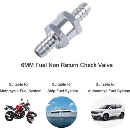 Aluminum 6mm 1/4 Water Petrol Oil One Way CheckValve Fuel Non-Return