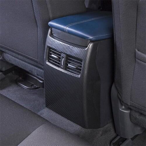 Car Rear Armrest Box Anti Kick Panel Cover Protector Trim Rear Air Outlet Frame For Mazda CX30 CX-30 2020 2021 Car Accessories