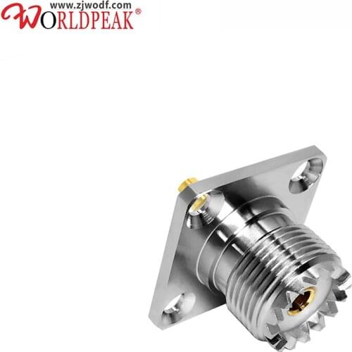 Free Shipping 10pcs UHF PL239 female for 4holes flange rf connector