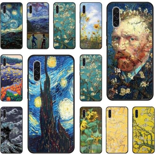 Van Gogh Daisy sunflower Art Design Phone Case For Samsung galaxy S note 7 8 9 10 20 fe edge A 6 10 20 30 50 51 70 lite plus