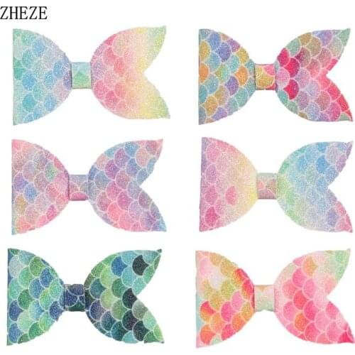 10pcs/lot 2020 New Arrival 3" Mermaid Hair Clips For Kids Hair Bows Barrettes Girl DIY Hair Accessories Party Cartoon Headwear