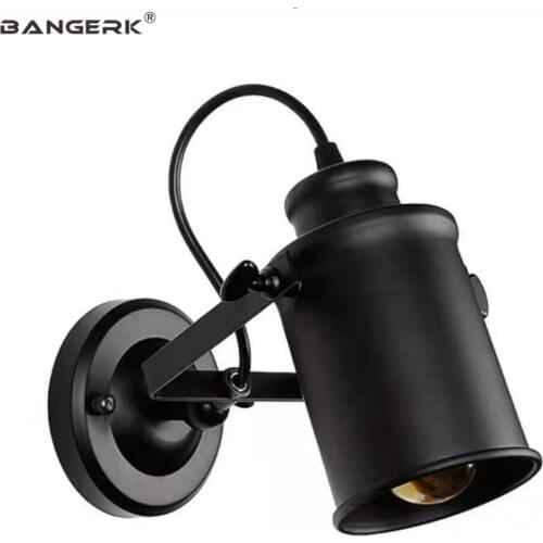 Loft Style Rotating Iron LED Wall Sconces Bedside Lamp Decor Industrial Vintage Wall Light Fixtures Indoor Lighting Luminaire