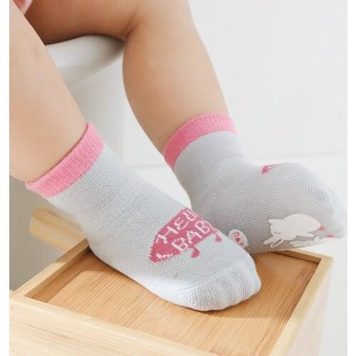 Newborn Infants Anti Slip Long Sock With Animal Inscriptions Print Kids Toddler Spring Child Boy Girl Cute Sock Baby Accessories