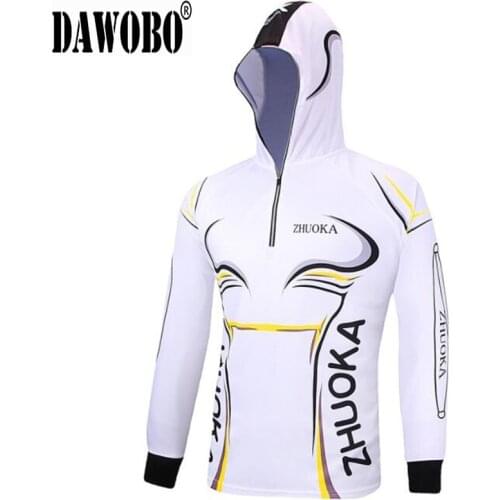 New arrival Mens Professional fishing clothes breathable quick dry Anti UV 40+ Anti-mosquit long sleeve hooded fishing Shirts