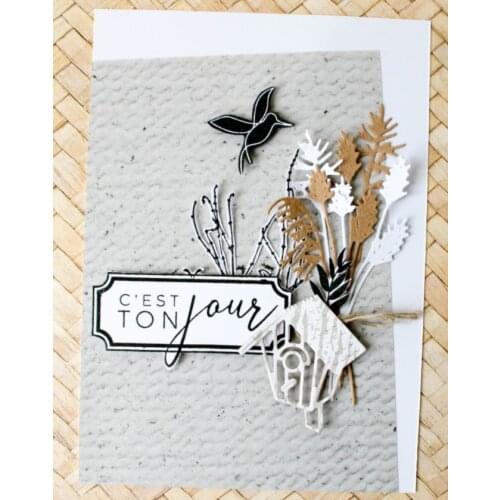 Mmao Crafts Metal Steel Cutting Dies New Leaf strip decoration Stencil For DIY Scrapbooking Paper/photo Cards Embossing Dies