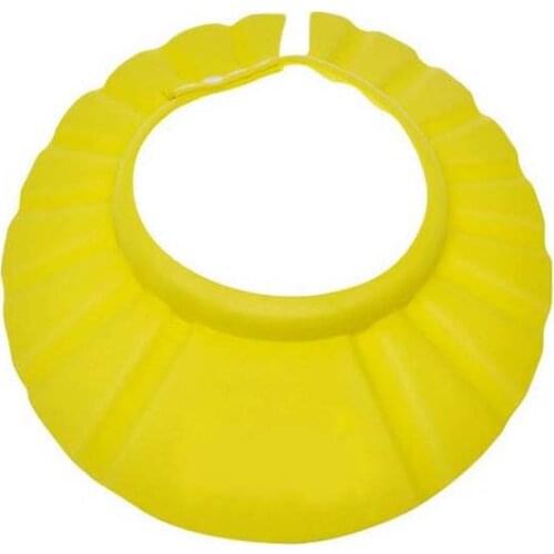Newborn Baby Boy Girls Shower Accessories Adjustable Shampoo Shower Bathing Bath Protect Face Soft Cap For Toddler Yellow Pink