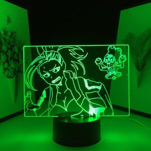 Anime Figure 3D LED Lamp My Hero Academia Momo Yaoyorozu Lamp for Birthday Gift Bedroom Decoration Night Light
