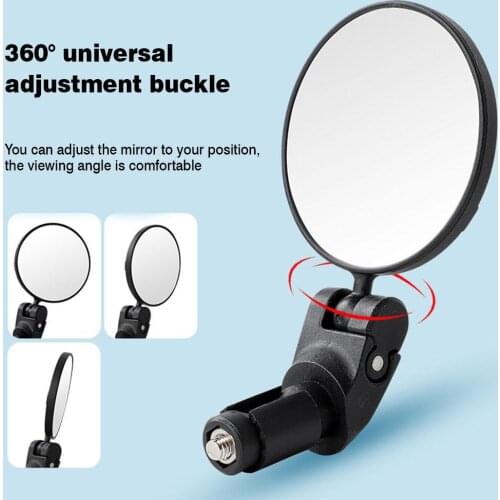 Bicycle Rear Mirrors 360 Degree Rotation Bicycle Rearview Handlebar Mirrors Suitable For Mountain Road Bike MTB Handlebar