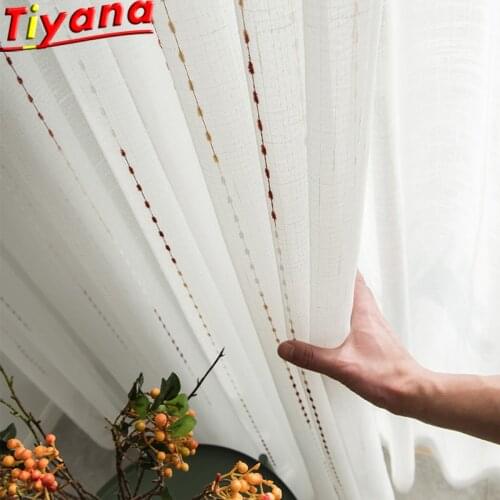 Jacquard Meteor Shower Tulle Curtains for Living Room White Soild Tulle Sheer Voile Colorful Dots Curtains Tulle X-WP423#20