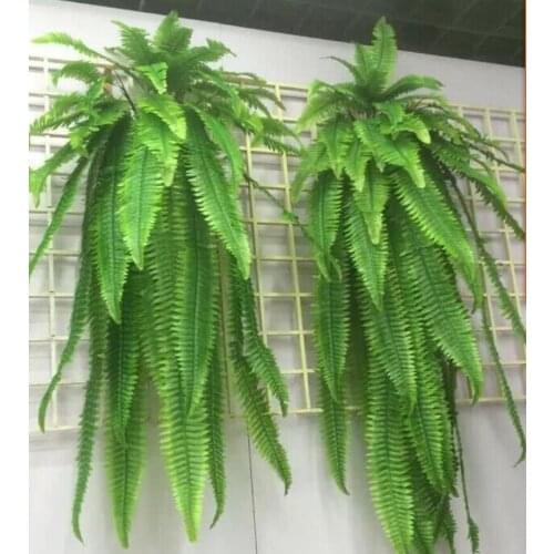 1 Piece 80cm Green Hanging Artificial Persian leaves Leaf For Wall Wedding Holiday Party Home Venue Hanging Decoration Design-1