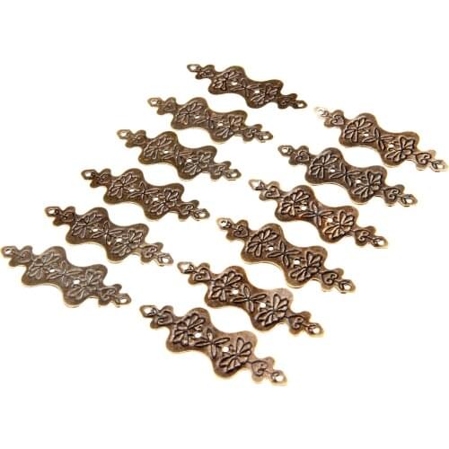 12Pcs Antique Decorative Corner Bracket 56*20mm Jewelry Box Wooden Case Book Album Corner Protector