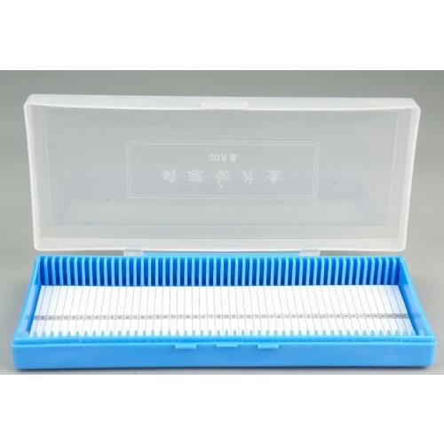 2PCS Portable Lab ABS Plastic Microscope Slides Holder Dispenser Box 50pcs Slides
