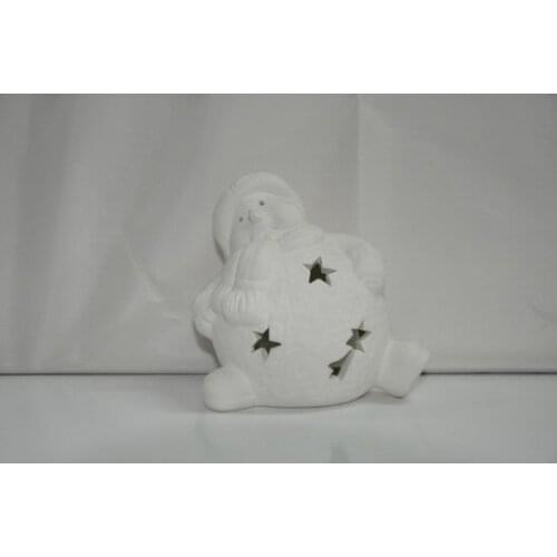 Alsel Workshop Snowman Candle Holder Polyester paintable decorative objects декоративные предметы под роспись