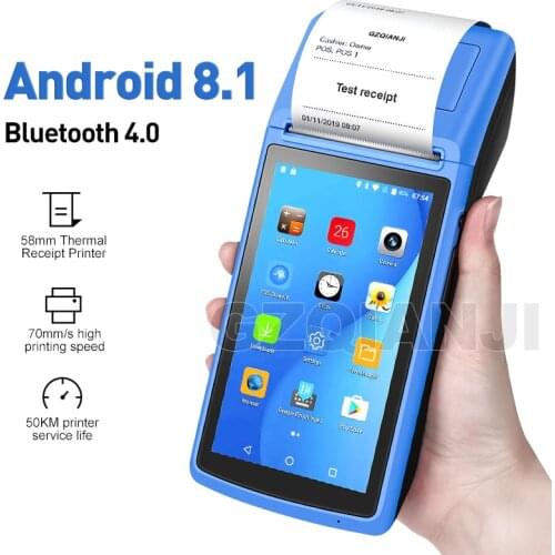 Android 6.0 NFC PDA POS Receipt Bluetooth Printer PDA Thermal Printer 58mm Handheld POS Handheld terminal WIFI Bluetooth 3G PDA