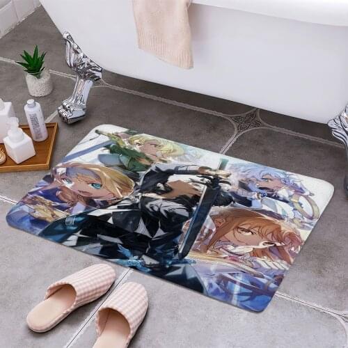 Sword Art Online Cheaper Anti-slip Modern Area Rugs Living Room Balcony Bathroom Printed Carpet Doormat Hallway Bath Mat