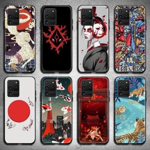 Japanese illustration art Phone Case For Samsung Galaxy S20 FE plus Ultra S6 S7 edge S8 S9 plus S10 5G lite 2020