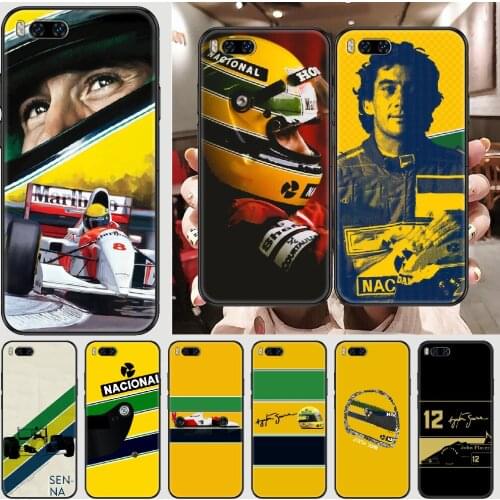 Racing Ayrton Senna Phone case For Xiaomi Mi Max Note 3 A2 A3 8 9 9T 10 Lite Pro Ultra black 3D prime fashion bumper soft back
