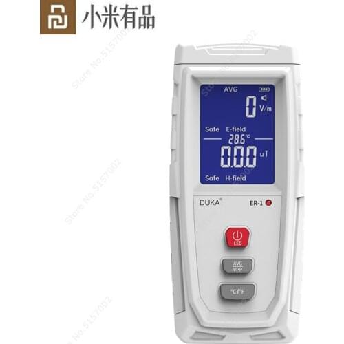 Youpin DUKA Electromagnetic Radiation Detector Digital LCD Screen Frequency Tester ER-1 Sound Light Alarm 5Hz-3500MHz Indicator
