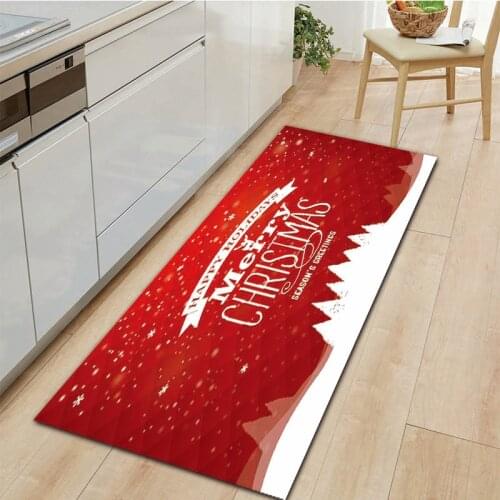 Welcome Entrance Doormat Flannel Soft Living Room Corridor Area Rug Kitchen Bathroom Decor 2021 Merry Christmas Decor For Home