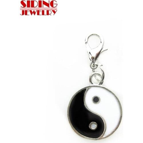 New Arrival 10pcs/lot BAGUA/Tai Ji Two-Sided Dangle Charms Hanging Charm DIY Bangles/Bracelets Necklace Pendant Jewelery