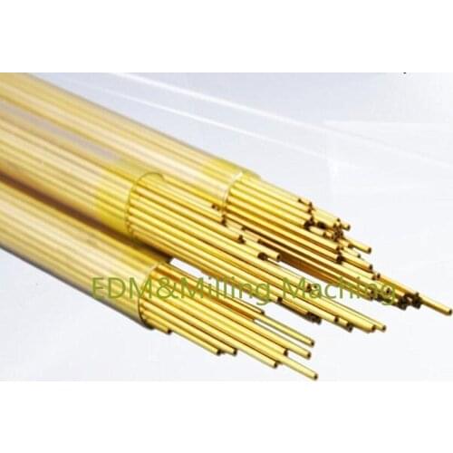 50pcs Wire EDM Maching Drill Electrode 1.6-3.0mm X400mm Single Hole Top Quality Copper Tube For CNC