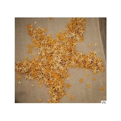 HappyKiss100 Pcs Mini Natural Starfish Shells Platform Ornament Accessories Landscape Wedding Decoration sea stars 1.5-2.5cm