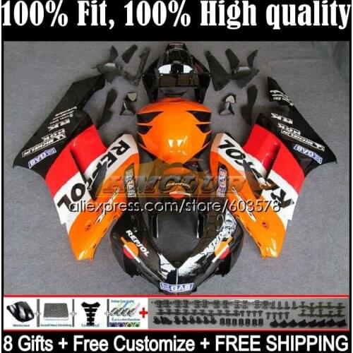 Bodys Injection For HONDA CBR1000 CBR 1000 RR CC 1000CC 50CL.2 CBR1000RR 04 05 CBR 1000RR 2004 2005 OEM Fairings Repsol orange