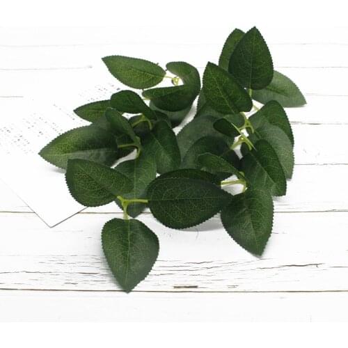 20 pieces Artificial leaves Wedding Home decoration accessories Interior beautification Greening New Year Candy box Hat hairpin