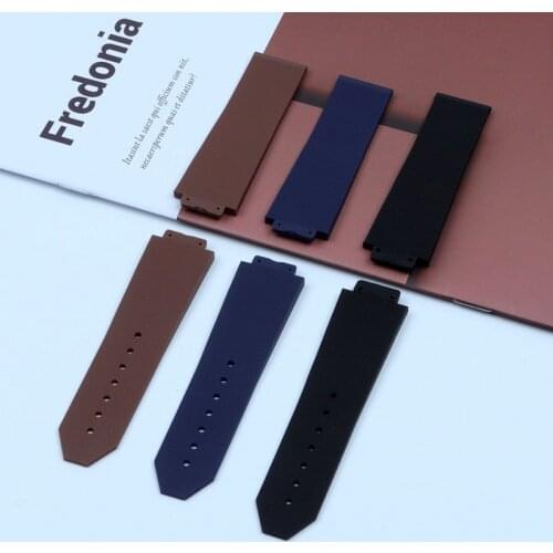 Soft Nature Silicone Rubber Watch Band For Hublot Watchband 23*15mm 20mm buckle Belt Strap band Fusion series For 42mm Dial