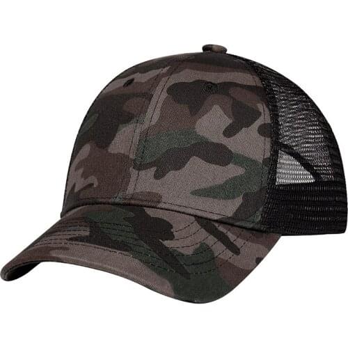 Summer Mesh Baseball Cap For Men Women Breathable Camouflage Trucker Cap Outdoor Travel Golf Visor Curved Brim Net Hat gorras